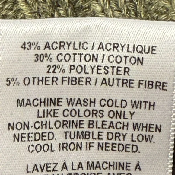 Express Open Knit Olive Green Sweater - Picture 6 of 6